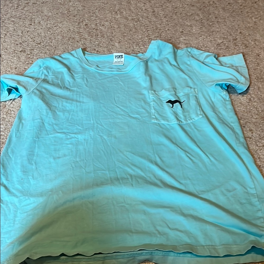 PINK Victoria's Secret Blue Short Sleeve Tee
